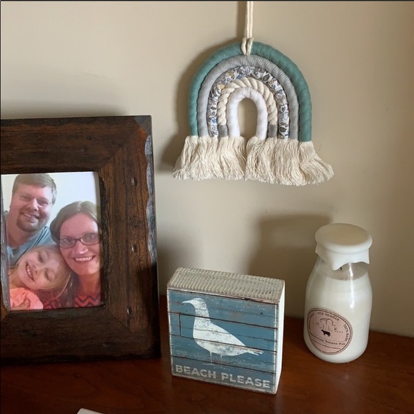 Green Rainbow Macrame Wall Decor - Picture 5 of 5